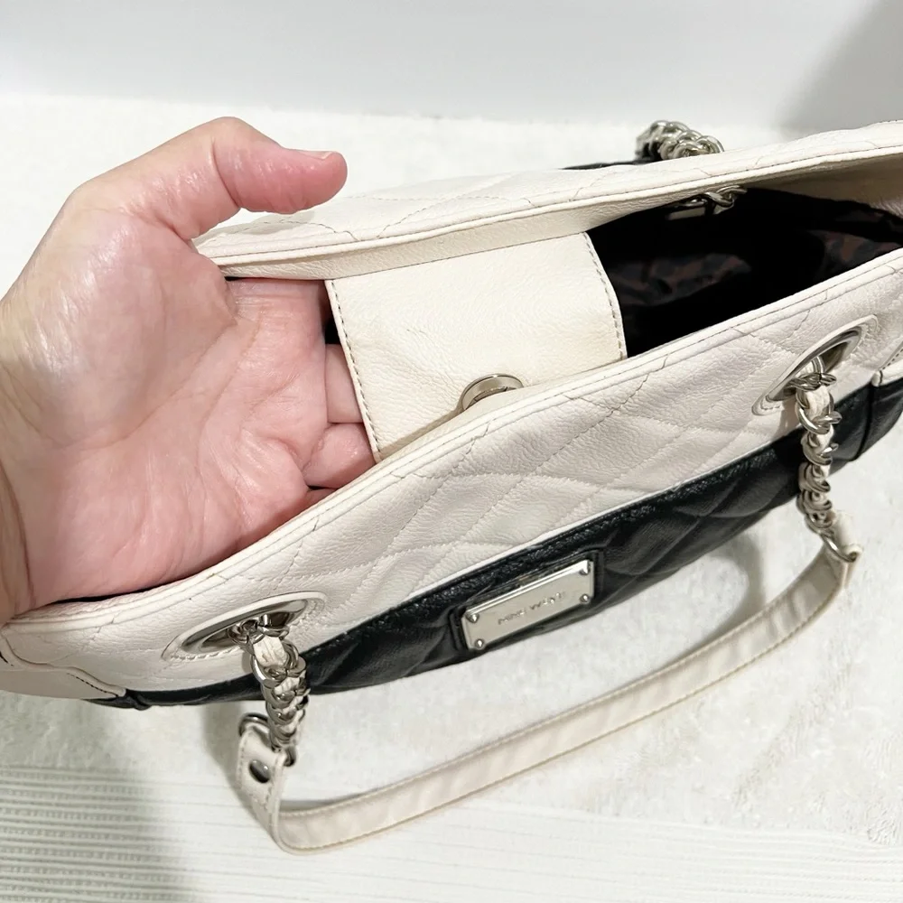 Nine West 2 Strap Shoulder Satchel Bag Career Travel Business Office